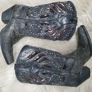 Durango Snip Toe Glitter Boots